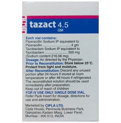 Tazact 4.5gm Injection