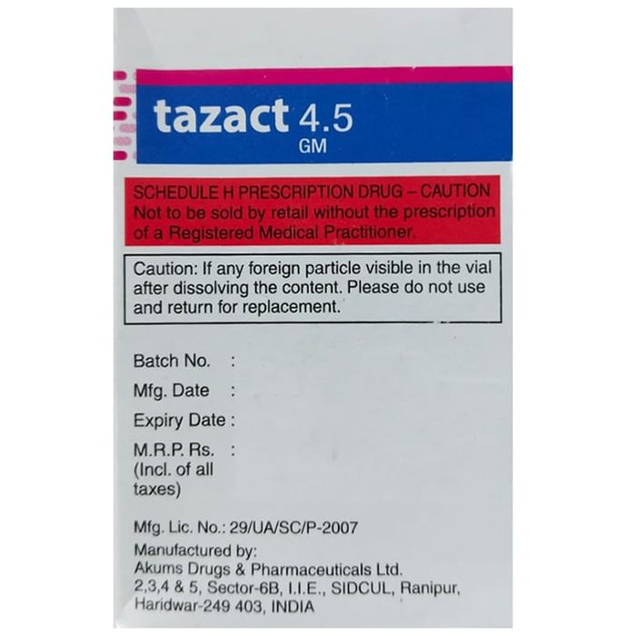 Tazact 4.5gm Injection