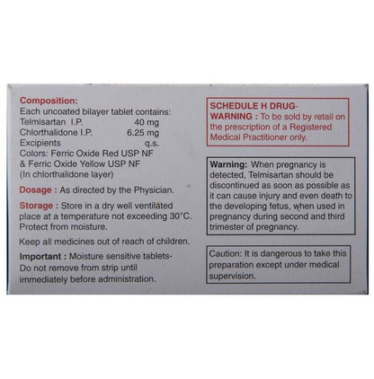 Telma-CT 40/6.25 Tablet