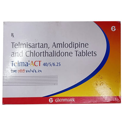 Telma ACT 40mg/5mg/6.25mg Tablet - Classic Derma