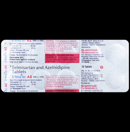 Telma AZ 80mg/8mg Tablet