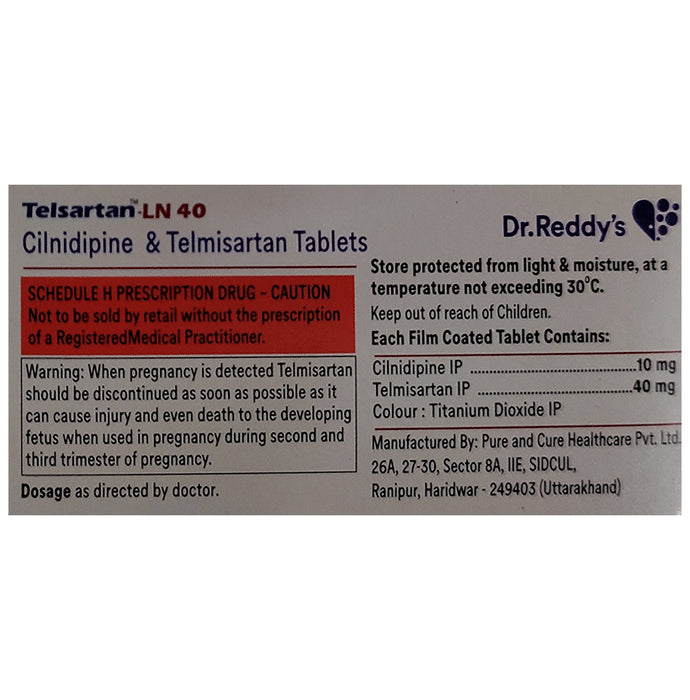 Telsartan LN 10mg/40mg Tablet