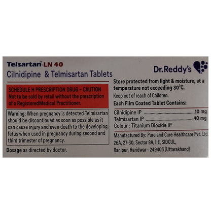 Telsartan LN 10mg/40mg Tablet