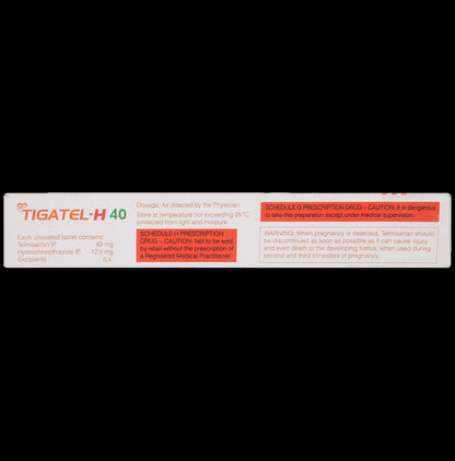 Tigatel H 40mg/12.5mg Tablet