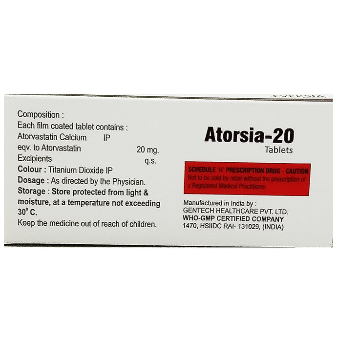 Atorsia 20 Tablet