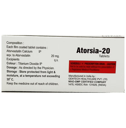 Atorsia 20 Tablet