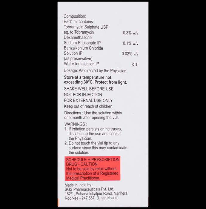 Tobraject D Eye Drop