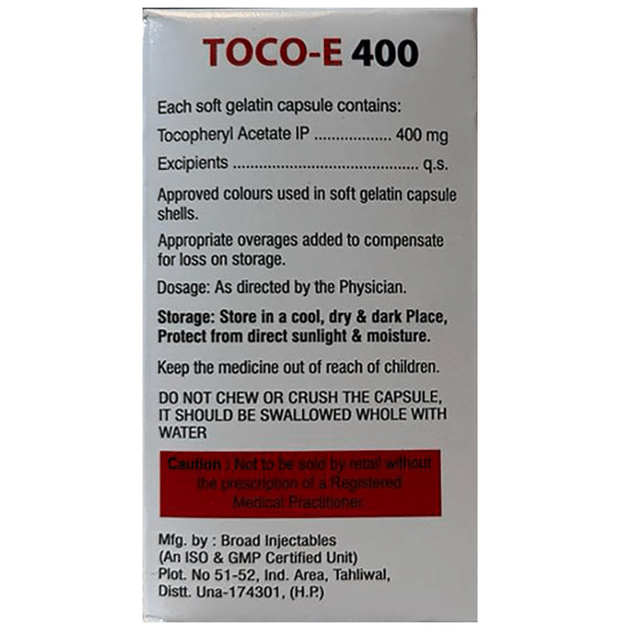 Toco-E 400 Capsule