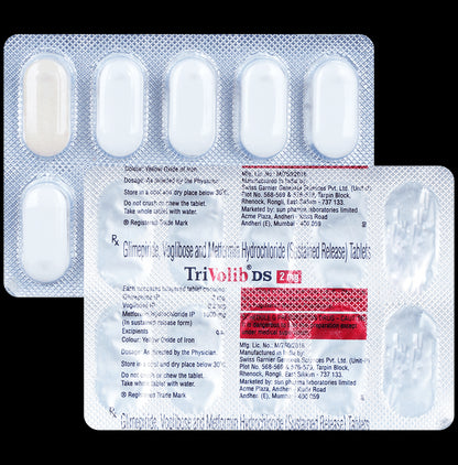 Trivolib DS 2mg/1000mg/0.2mg Tablet - Classic Derma