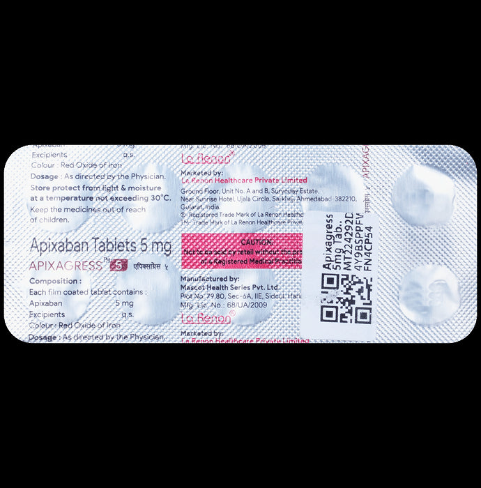 Apixagress 5mg Tablet