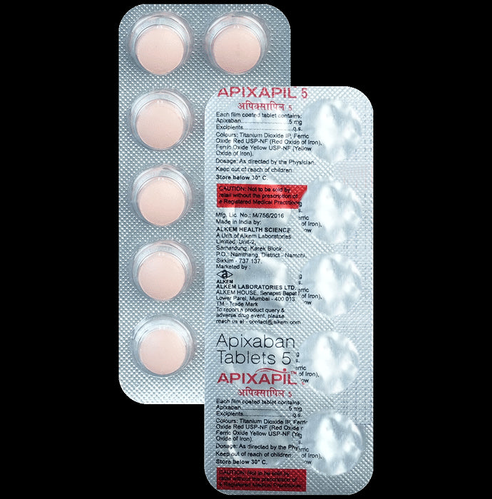 Apixapil 5mg Tablet - Classic Derma