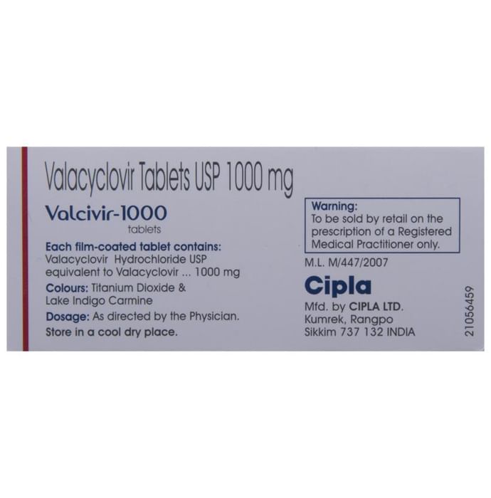 Valcivir 1000 Tablet