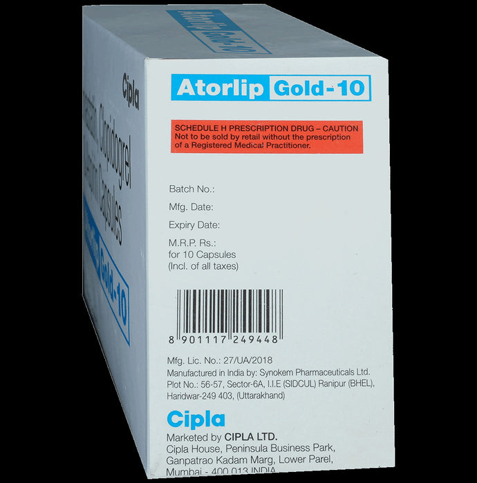 Atorlip Gold 10 Capsule