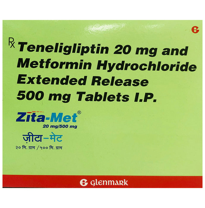 Zita-Met 500mg/20mg Tablet ER - Classic Derma