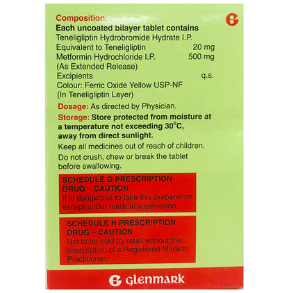 Zita-Met 500mg/20mg Tablet ER