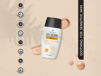 Heliocare 360 Mineral Tolerance Fluid Protector Solar Sunscreen SPF 50 PA++++