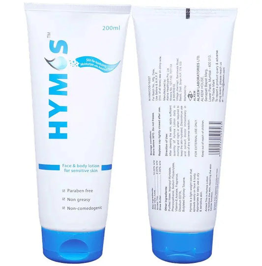 Hymos Face & Body Lotion for Sensitive Skin | Non-Greasy, Non-Comedogenic & Paraben-Free - Classic Derma 