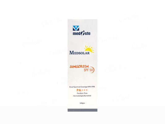 MEDISTE MEDSOLAR SUNSCREEN SPF 50PA+ (100gm)