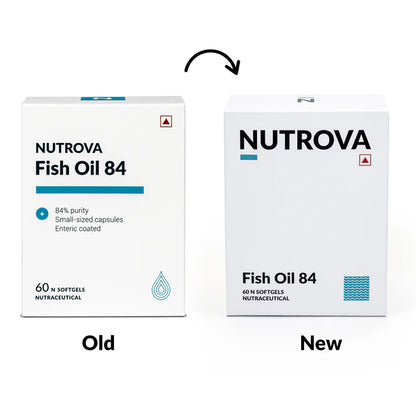 Nutrova Fish Oil 84 | Softgel Capsule for Heart, Brain and Eye Health