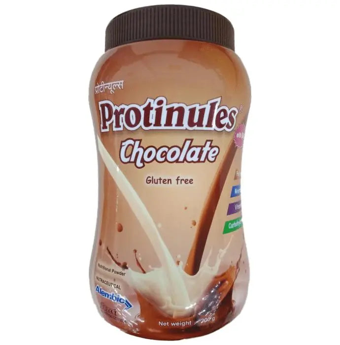 Protinules Powder with Whey Protein, DHA, Vitamins & Minerals | Flavour Chocolate - Classic Derma 