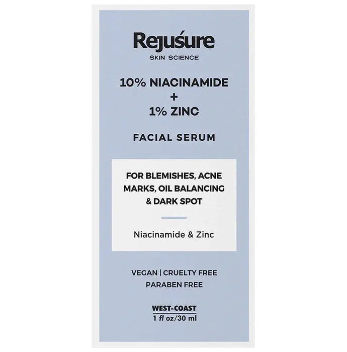 Rejusure 10% Niacinamide + 1% Zinc Facial Serum - Classic Derma 