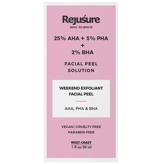 Rejusure 25% AHA + 5% PHA + 2% BHA Facial Peel Solution - Classic Derma 