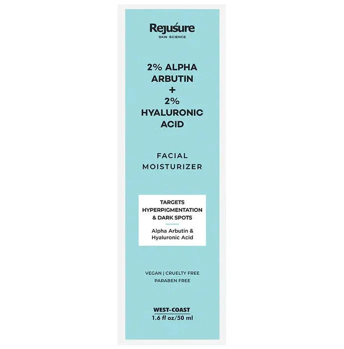 Rejusure 2% Alpha Arbutin + 2% Hyaluronic Acid Facial Moisturizer - Classic Derma 