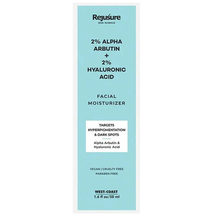 Rejusure 2% Alpha Arbutin + 2% Hyaluronic Acid Facial Moisturizer - Classic Derma 