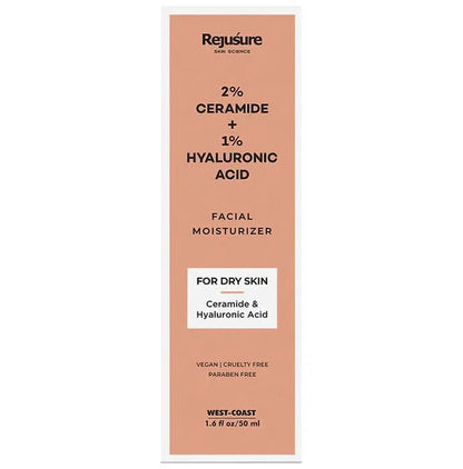 Rejusure 2% Ceramide + 1% Hyaluronic Acid Facial Moisturizer - Classic Derma 