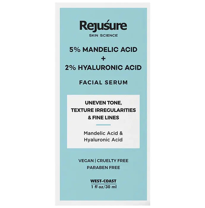 Rejusure 5% Mandelic Acid + 2% Hyaluronic Acid Facial Serum - Classic Derma 