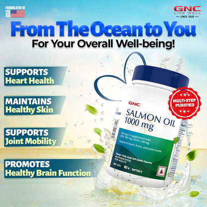 GNC Salmon Oil 1000mg Supports Joint Health - Classic Derma