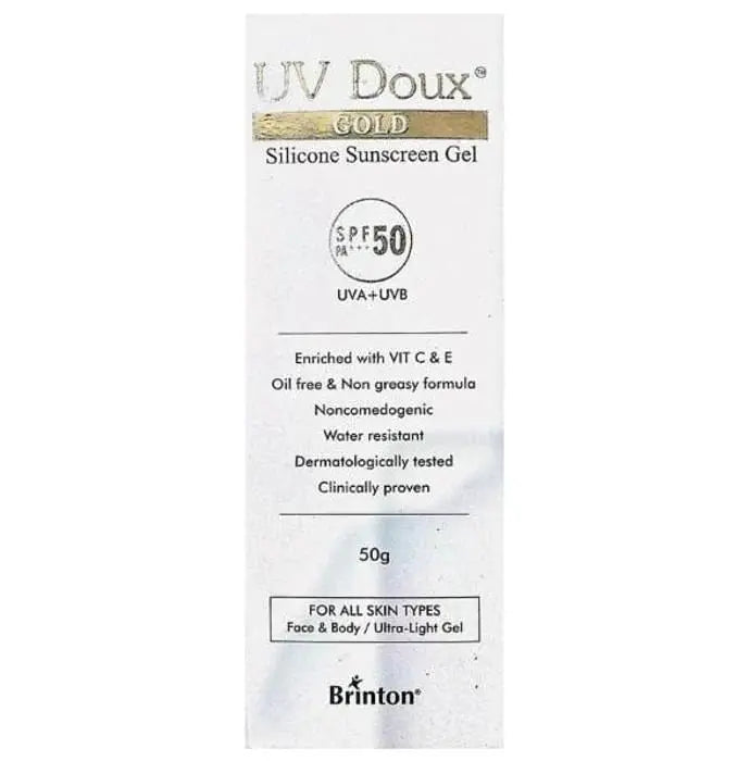 UV Doux Gold Silicone Sunscreen Gel SPF 50 - Classic Derma 