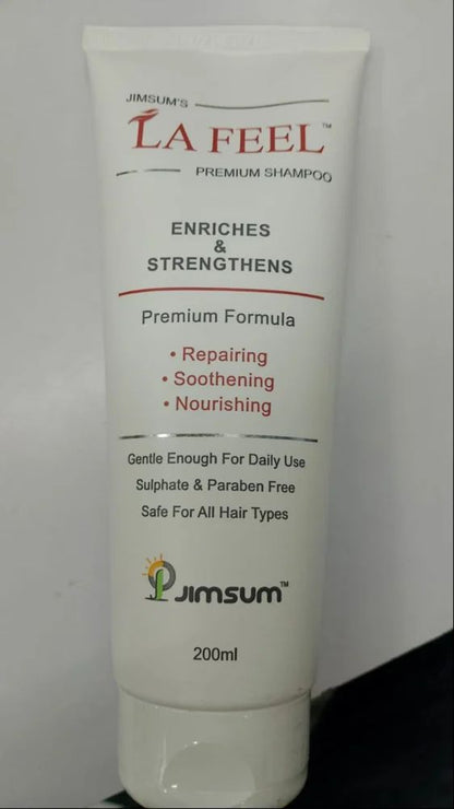LA FEEL Premium Shampoo, Sulphate & Paraben Free, 200ml - Classic derma